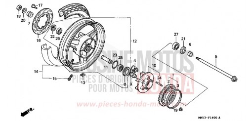 ROUE ARRIERE (CBR1000FH/FJ/FM) CBR1000FH de 1987